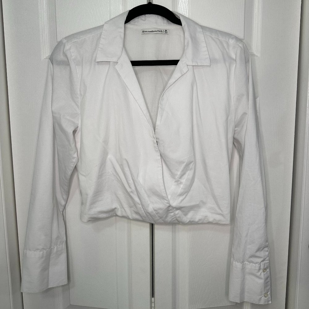 Abercrombie & Fitch Women's White Collared Blouse